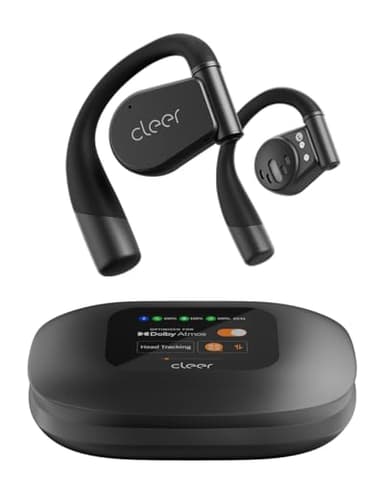 Cleer ARC 3 Open Ear Headphones - Dolby Audio, Snapdragon Sound True Wireless Earbuds, 50Hr Battery, Bluetooth 5.4, IPX 7, Multi-Point, Smart Controls, Wireless Charging Smart Case, Comfort Fit, Black - Image 1