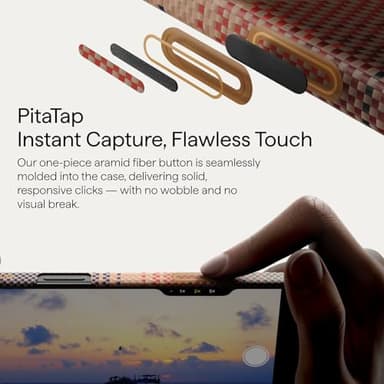 pitaka for iPhone 17 Pro Case 6.3" with Camera Control Button, Compatible with MagSafe, Ultra-Slim Case with Caseless Touch Feeling, 1500D Aramid Fiber Woven, Sunset - Image 4
