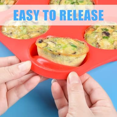 12 Cups Silicone Muffin Pan - Nonstick Cupcake Pan 1 Pack Regular Size Silicone Mold for Baking - Image 3