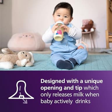 Philips Avent PPSU Natural Baby Bottles with Medium Flow Nipples (Flow 3), 9oz, with Decoration, 2-Pack, SCY943/02 - Image 4