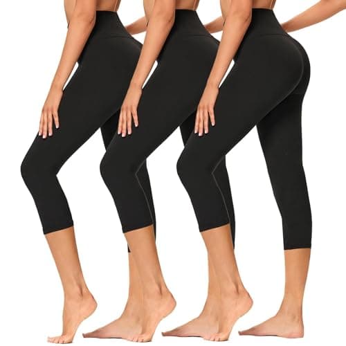 GAYHAY High Waisted Capri Leggings for Women - Soft Slim Yoga Pants for Running Cycling Workout - Image 1