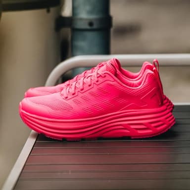 NORTIV 8 Women's Walking Shoes Cushion Running Tennis Shoes ActiveFloat Non-Slip Comfortable Breathable Workout Gym Sports Athletic Fashion Sneakers,Size 8,Hot Pink,SNWS245W - Image 6