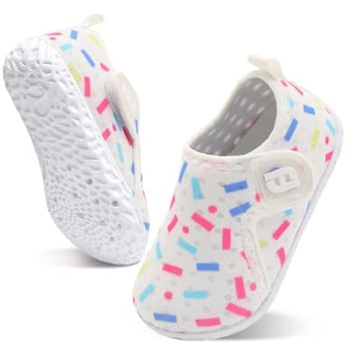 Baby Boys Girls Water Shoes Toddler Sports Sandals Barefoot Kids Aqua Sneakers Beach Swim Pool River Shoe Color Stripe 12-18 Months Infant - Image 6