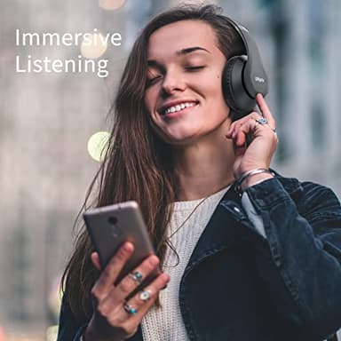 Uliptz Wireless Bluetooth Headphones, 65H Playtime, 6 EQ Sound Modes, HiFi Stereo Over Ear Headphones with Microphone, Foldable Lightweight Bluetooth 5.3 Headphone for Travel/Office/Cellphone/PC - Image 9