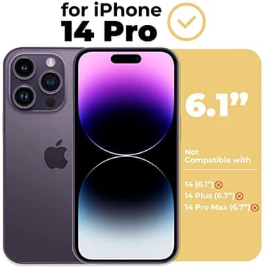 sorlnern for iPhone 14 Pro Case with Aluminum Metal Bumper Frame Slim Hard Cover and Soft Inner Bumper, Tempered Glass Screen Protector and Camera Lens Protector (Purple) - Image 3