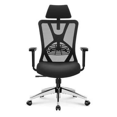 Ticova Ergonomic Office Chair - High Back Desk Chair with Adjustable Lumbar Support, Headrest & 3D Armrest - 130°Rocking Mesh Computer Chair - Image 1