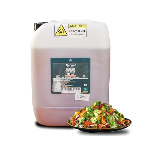 BLUE GREEN ORGANICS, Agave syrup, Agave, Gluten Free, Organic, Sweetener, coffees, pancakes or any baked good, Family-friendly, For restaurants, Sugar substitute, Light, 57.3 lb - Image 1
