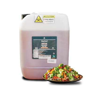 BLUE GREEN ORGANICS, Agave syrup, Agave, Gluten Free, Organic, Sweetener, coffees, pancakes or any baked good, Family-friendly, For restaurants, Sugar substitute, Light, 57.3 lb - Image 1