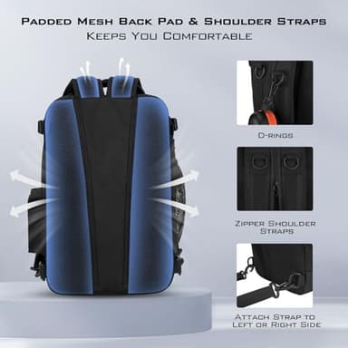 KastKing BlowBak Tactical Sling Tackle Bag-Lightweight Fishing Backpack Storge Fishing Gear and Equipment,Gift for Men - Image 5