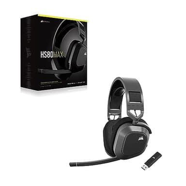 Corsair HS80 MAX Wireless Multiplatform Gaming Headset with Bluetooth – Dolby Atmos – Broadcast Quality Microphone – iCUE Compatible – PC, Mac, PS5, PS4, Mobile – Steel Gray - Image 9