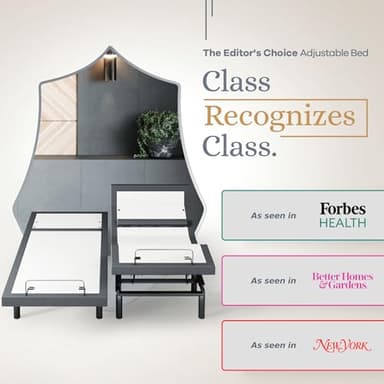 Sven & Son Bliss Adjustable Bed Base-Frame Only, Head and Foot Lift, Lumbar Support, Head-Pillow-Tilt, Massage, Under-Bed Lights, USB, Memory Positions, Zero Gravity - Split King - Image 2