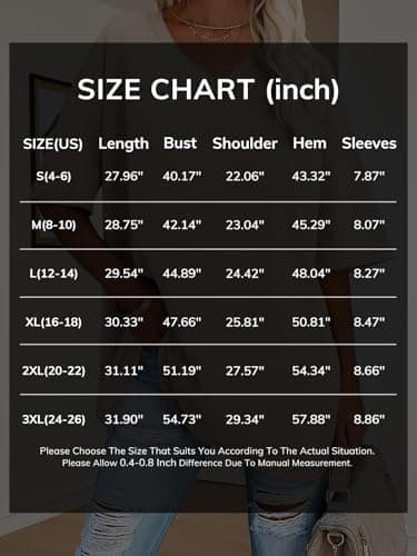 ATHMILE Womens Summer Oversized Shirts V Neck Plus Size Spring Workout Tops Beach Vacation 2025 Gym Clothes - Image 6