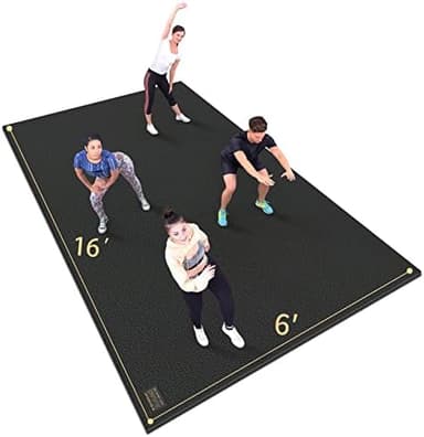 GXMMAT Extra Large Exercise Mat 16'x6'/12'x6'/10'x6'/8'x6'(7mm), Extra Wide Workout Mats for Home Gym Flooring, Non-Slip Thick Durable Cardio Mat for MMA,Plyo,Jump Rope,Weights,Fitness,Shoe-Friendly - Image 3