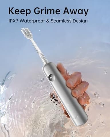 Laifen Wave Electric Toothbrush, Oscillation & Vibration Sonic Electric Toothbrush for Adults with App, 3 Brush Heads, Waterproof Magnetic Rechargeable Powered Toothbrush (Matte Stainless Steel) - Image 8