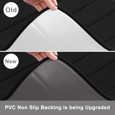 Buganda Memory Foam Bath Mat, 60" x 24", Ultra Soft and Non-Slip Bathroom Rugs, Water Absorbent and Machine Washable Bath Rug Runner for Bathroom, Shower, and Tub, Black - Image 3