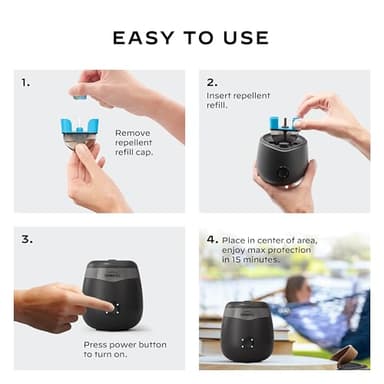 Thermacell Mosquito Repeller E-Series Rechargeable with 20' Mosquito Protection Zone; Up to 9-Hr Battery Life; Includes 12-Hr Refill; Flame or Scent; DEET-Free Bug Spray Alternative - Image 4