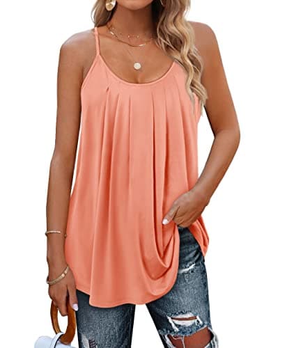 Geifa Summer Camisole for Women Spaghetti Strap Tanks Flattering Plus Size 2XL - Image 1
