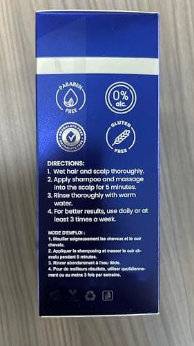 Uttse Biotion Hair Growth Shampoo for Men: Natural Thickening Shampoo with Tea Tree Oil Ginseng Mint for Hair Loss and Thinning Hair - 10.1 fl.oz, Dark Blue - Image 8