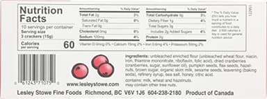 ODIPPO Lesley Stowe Raincoast Crisps, Cranberry and Hazelnut Flavor, 5.3 Ounce (Pack of 12) - Image 2