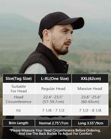 Zylioo 3 Packs XXL Bulk Baseball Cap Hat,Soft Crown Adjustable Dad Hats for Big Heads,Large Plain Solid Color Golf Caps - Image 6