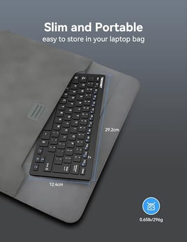 TECKNET Wireless Keyboard and Mouse Combo, Mini Cordless Computer Keyboard and Mouse Set 2.4GHz, Silent Adjustable 1600 DPI, Quiet Click, Lag-Free for Computer, Laptop, PC, Windows, Mac, Chrome OS - Image 5