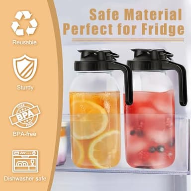 Mason Jar Pour Spout Lid for Wide Mouth Mason Jars, Mason Jar Pitcher Flip Cap Airtight Handle Lid, Leak Proof Seal Cover, Pack of 2 - Image 3