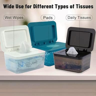 Hswt Wipes Dispenser Seal-Designed Wipe Dispenser Holder Wipes Case Box for Bathroom Keep Wipes Fresh, Dust-Proof & Non-Slip - Image 4