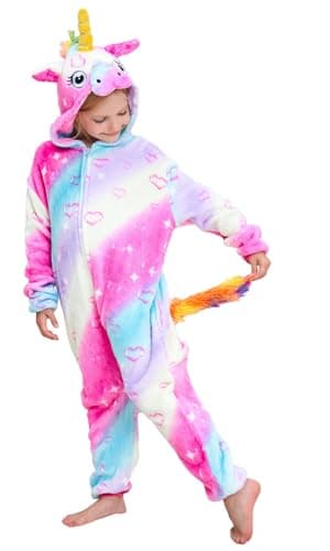 NewCute Kids Unicorn Onesie Animal Pajamas Halloween Cosplay Costume Sleepwear Gift for Girls and Boys.115 - Image 5