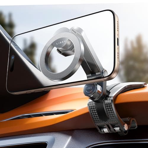 LISEN for iPhone 17 Air for Magsafe 360 Degree Car Phone Holder, Dashboard Holder, Magnetic Holders for Car Dash, Clip Cell Cars Holders for Your Rearview Mirror, for iPhone 17 Pro Max 16 15 14 13 12 - Image 1