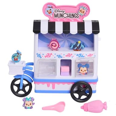 Disney Munchlings Candy Cart Playset with Lights, 13-Pieces, Color Change and Scented Figures, Kids Toys for Ages 3 Up by Just Play - Image 5