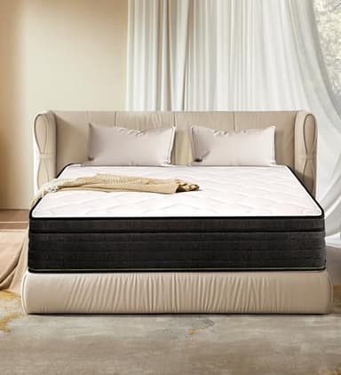 elitspace Queen Size Mattress,10 Inch Memory Foam Hybrid Queen Bed Mattresses in a Box Individual Pocket Spring Breathable Comfortable for Pressure Relief, CertiPUR-US,100 Nights Trial. - Image 4
