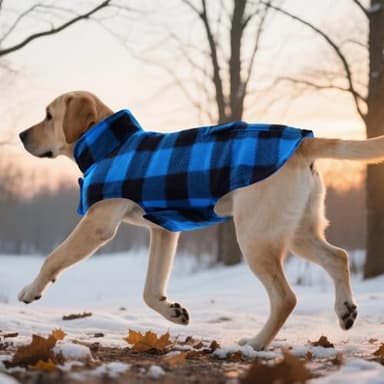 ASENKU Dog Winter Coat, Fleece Doggie Jacket Plaid Reversible Vest Waterproof Windproof Cold Weather Clothes for Small Medium Large Dogs (XXL, Blue) - Image 9