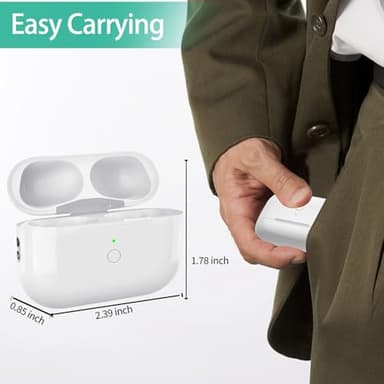 Wireless Charging Case Replacement Compatible with AirPods Pro 1st & 2nd Generation, AirPods Pro 1st & 2nd Charger Case with Bluetooth Pairing Sync Button - No Earbuds - Image 7