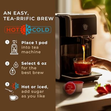 Gya Tea Co Berry Bliss Herbal Tea Pod (16 ct) - Decaf Fruit Sweet Tea for Relaxing & Kickstart the Day - Image 6