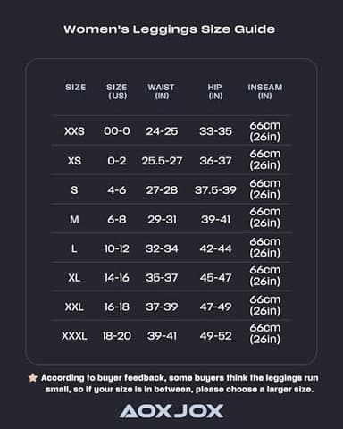 Aoxjox High Waisted Workout Leggings for Women Tummy Control Buttery Soft Yoga Metamorph Deep V Pants 26" (Black, X-Large) - Image 6