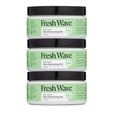 Fresh Wave Odor Removing Gel, 7 oz., Pack of 3 - Odor Absorbers for Home, Safer Odor Relief, Natural Plant-Based Odor Eliminator, Every 7 oz. lasts 15-30 Days, For Cooking, Trash & Pets - Image 1