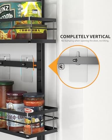 masadi 9-Tier Over The Door Organizer Storage, Pantry Door Organizer, Hanging Shelf Behind Back Door Black Bathroom Closet Organization, Laundry Bedroom Room Rack Home & Kitchen Essentials - Image 5