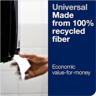 Tork Matic Paper Hand Towel Roll White H1, Universal, 100% Recycled Fiber, 6 Rolls x 700 ft, 290089 - Image 6