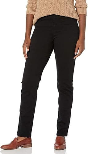 Gloria Vanderbilt Women's Amanda Classic High Rise Tapered Jean Standard, Black-DS, 8 Short - Image 2