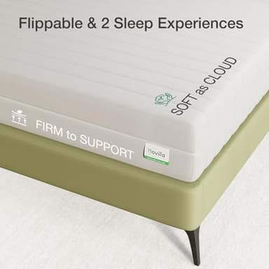Novilla Full Size Mattress, 10 Inch Foam Mattress, Double Side Sleep Full Mattresses with Breathable Fabric Cover for Back & Side Sleeper, Flippable Mattresses with Air Zone - Image 3