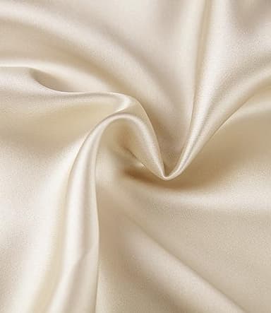 Women's Satin High Waist Hidden Elasticized Waistband Flared Casual A Line Midi Skirt (Champagne, US4-6) - Image 6