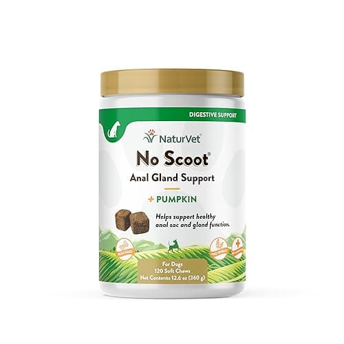 NaturVet - No Scoot for Dogs - 120 Soft Chews - Plus Pumpkin - Supports Healthy Anal Gland & Bowel Function - Enhanced with Beet Pulp & Psyllium Husk - Image 1