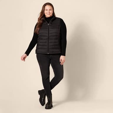 Amazon Essentials Women's Lightweight Water-Resistant Packable Puffer Vest, Black, Medium - Image 8