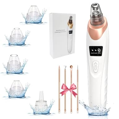 2025 Pore Vacuum,USB Rechargeable Blackhead Remover Vacuum,3 Levels Adjustable Pore Vacuum Blackhead Remover, with 5 Suction Power,6 Probes,Face Vacuum Pore Cleanser for Women & Men