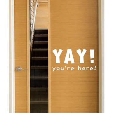 ZLKAPT Yay You're Here! Back to School Classroom Door Decal | 8x15" Elementary Teacher Decor | First Day of Class Welcome Sign | Educational Wall Art for School Doors (White) - Image 5
