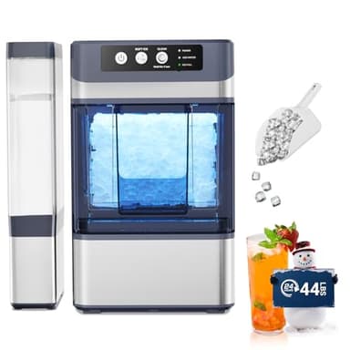Nugget Ice Maker Countertop – 44 lbs/Day Pebble Ice Machine with 0.8 Gal Water Tank, 6-10 Mins Fast Ice, Self-Cleaning, Portable for Home, Camping, Kitchen, RV - Image 1