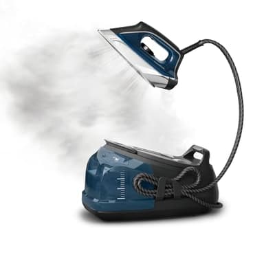 Rowenta, Iron, Stainless Steel Soleplate Professional Steam Station for Clothes, 1.1L Removable Tank, Fast Heat Up, 1800 Watts, Blue Clothes Iron, DG8624 - Image 1