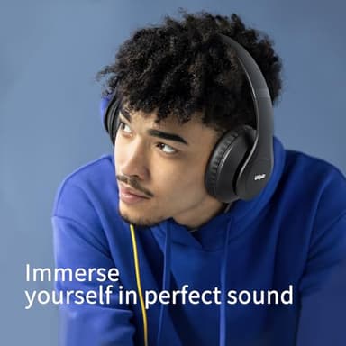 Uliptz Wireless Bluetooth Headphones, 65H Playtime, 6 EQ Sound Modes, HiFi Stereo Over Ear Headphones with Microphone, Foldable Lightweight Bluetooth 5.3 Headphone for Travel/Office/Cellphone/PC - Image 5