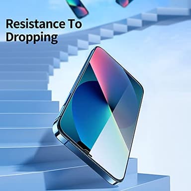 NEW'C 3 Pack Designed for iPhone 14, iPhone 13, iPhone 13 Pro Screen Protector (6.1 inches), Enhanced Tempered Glass Protection,Case Friendly, Ultra Resistant - Image 4