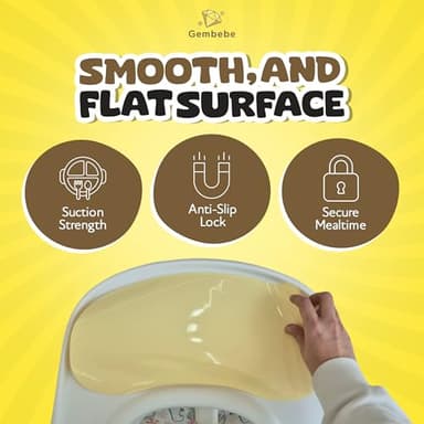Suction Solver Sticker Compatible with Stokke Tripp Trapp Tray Safe Adehisve Placemat Improves Suction Keeps Suction Bowls and Toys Baby High Chair Placemat (2, Peanut Shape) - Image 3